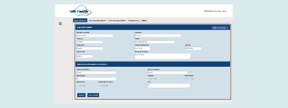 Administrar la información de los pacientes