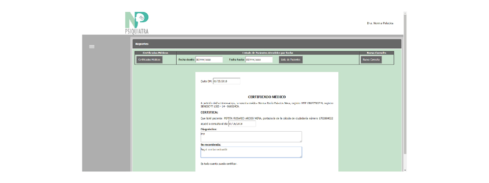 Certificado Medico