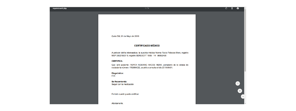 Imprimir Certificado